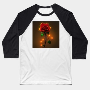 Glowing Rose 3 Baseball T-Shirt